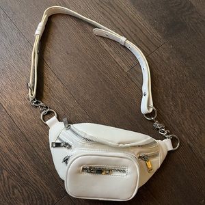 Urban Outfitters White Leather Bumbag